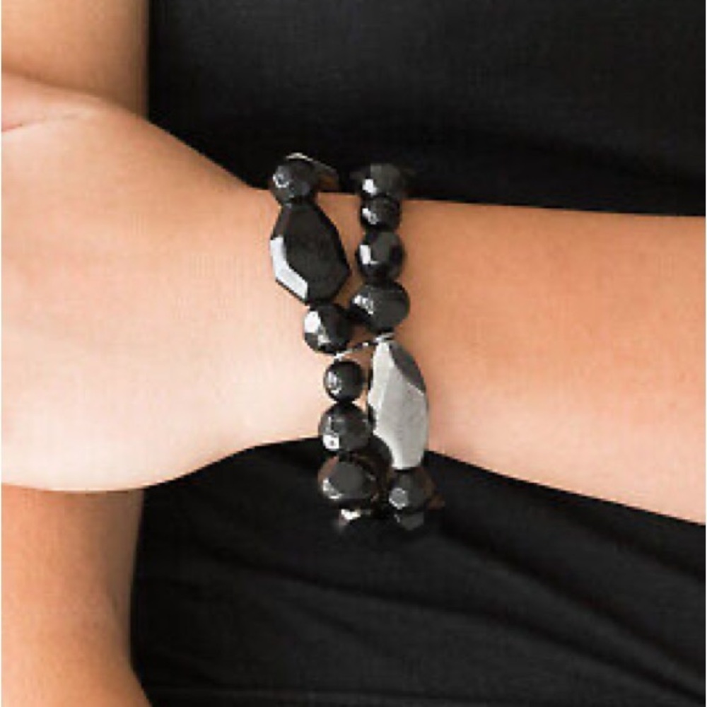 Rockin Rock Candy - Black Bracelet
